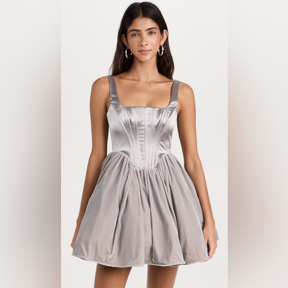 STAUD Landscape Dress in Silver NWT size 12